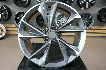 SUITABLE for Audi A4 A5 A6 A7 A8 New 21 inch 5x112 RS7 Style Gloss Grey Wheels 