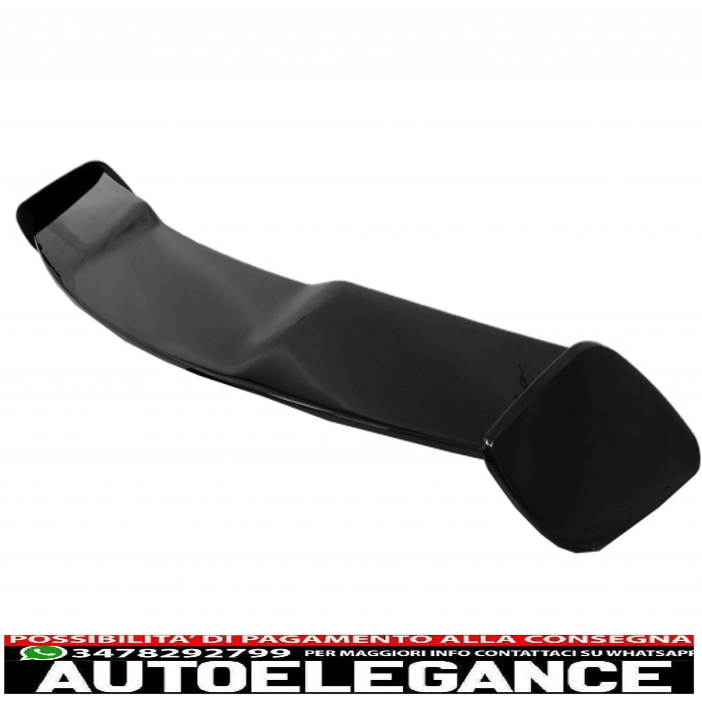 Diffusore posteriore con mantovana adatto per Mercedes W176 classe A (2012-2018) con spoiler sul coperchio del bagagliaio e splitter per paraurti posteriore, alette, design A45, restyling, nero pianoforte.