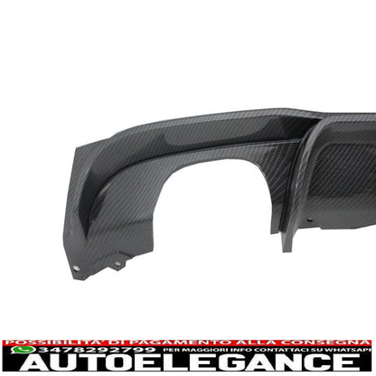 spoiler paraurti posteriore mantovana diffusore in carbonio adatto per bmw serie 3 f30 f31 (2011-up) m design uscita sinistra
