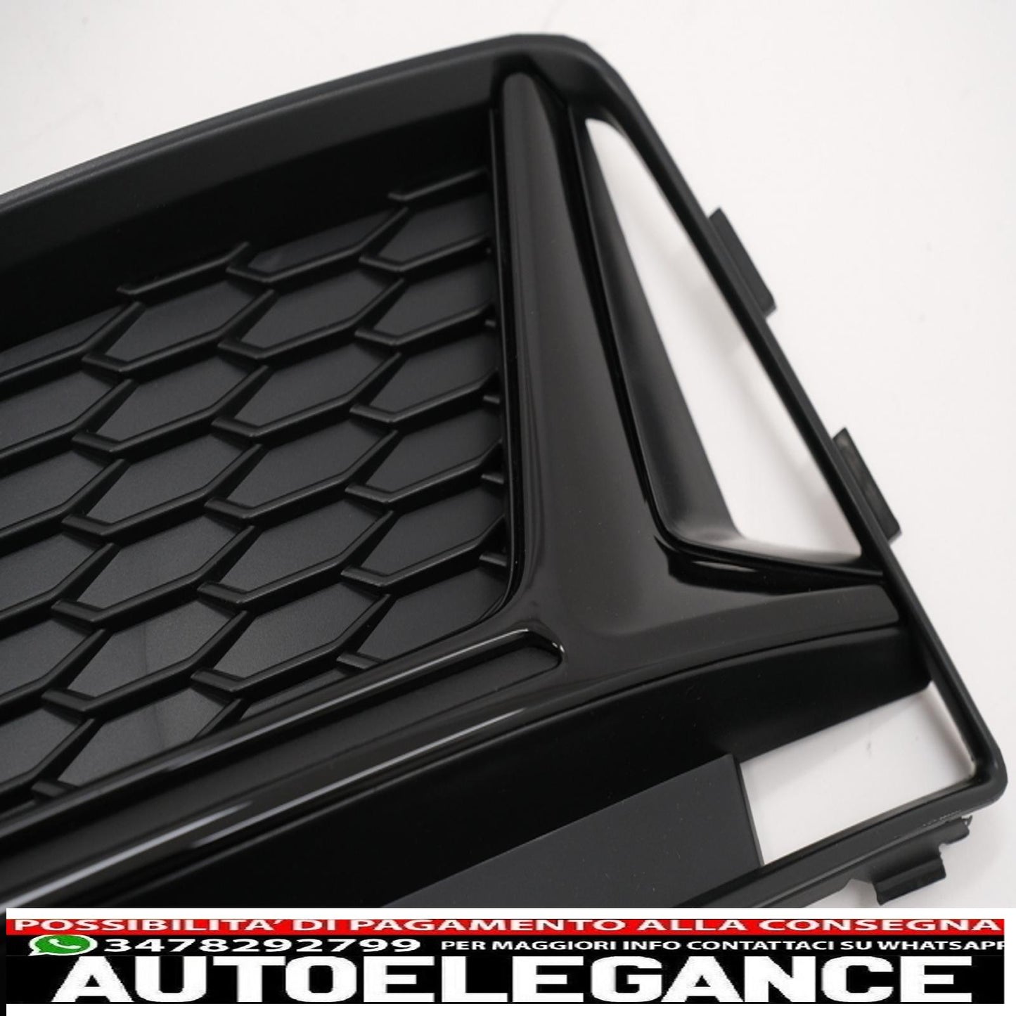 lower bumper grille side grills fit for audi a4 b9 sedan avant s-line (2016-2018) rs4 design black edition