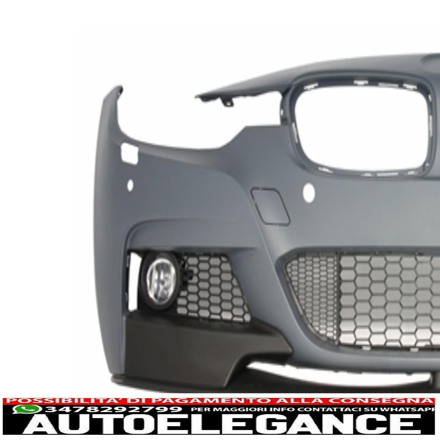 Complete body kit with dual chrome dual exhaust tips suitable for BMW 3 Series F30 (2011-2019) M-Performance design