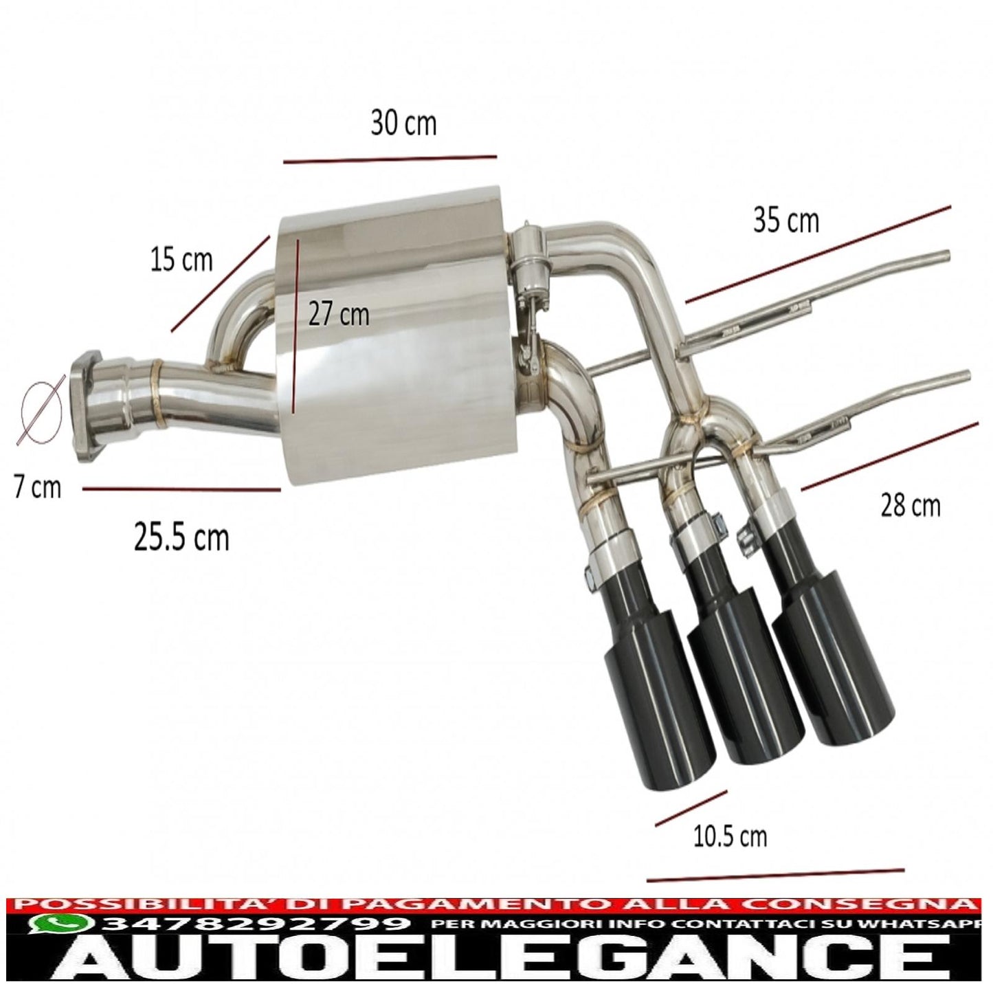 complete exhaust system suitable for mercedes g-class w463 (2009-2018) g500 g55 g63 g65 black triple exhaust pipes with electronic valve