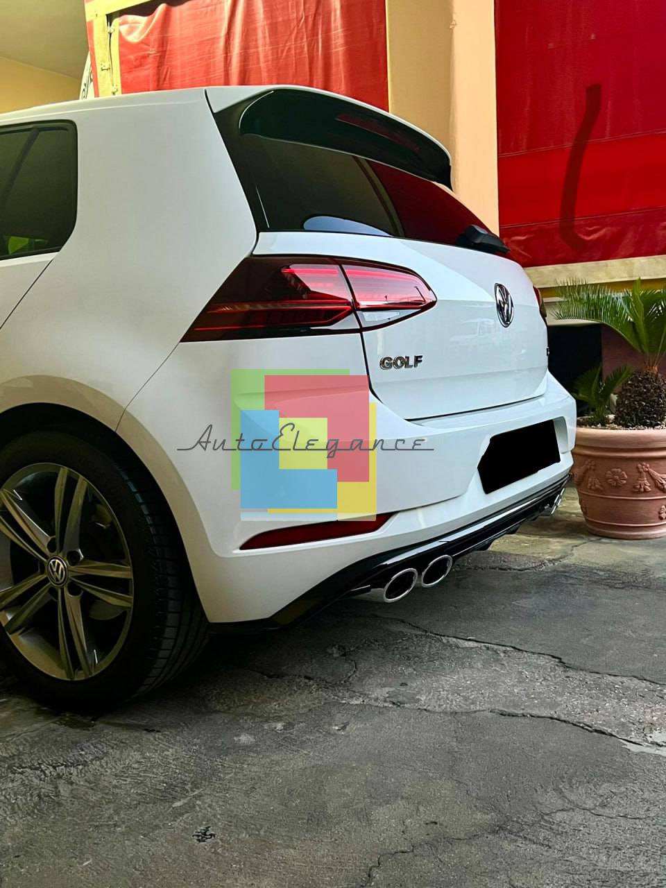 DIFFUSORE SOTTO PARAURTI VW GOLF VII 7.5 2016+ ESTRATTORE POSTERIORE R20