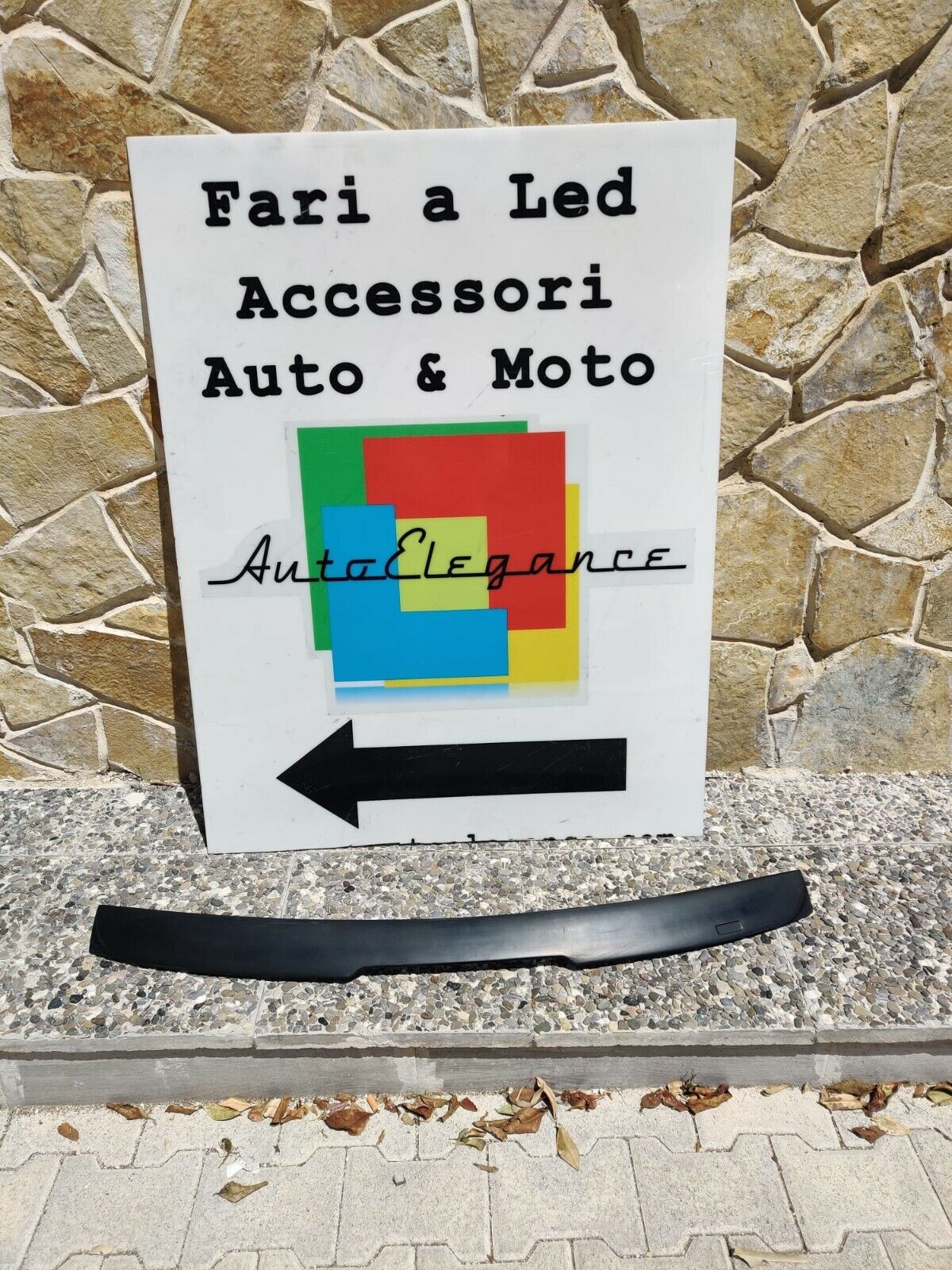 BMW SERIE 5 E60 BERLINA SPOILER LUNOTTO POSTERIORE SUL TETTO LOOK M5 IN ABS AUTOELEGANCERICAMBI