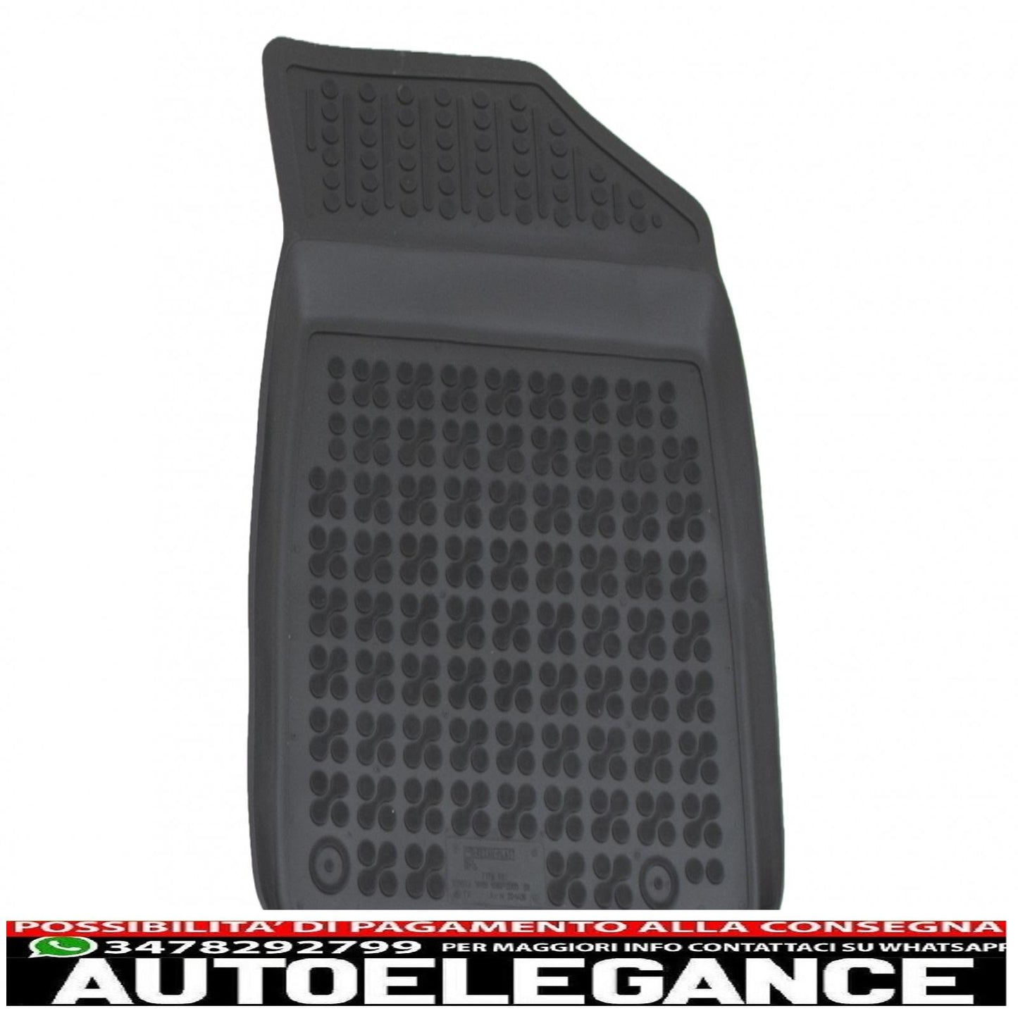 Black rubber mat suitable for Toyota Yaris XP10 Hatchback (1999-2005)