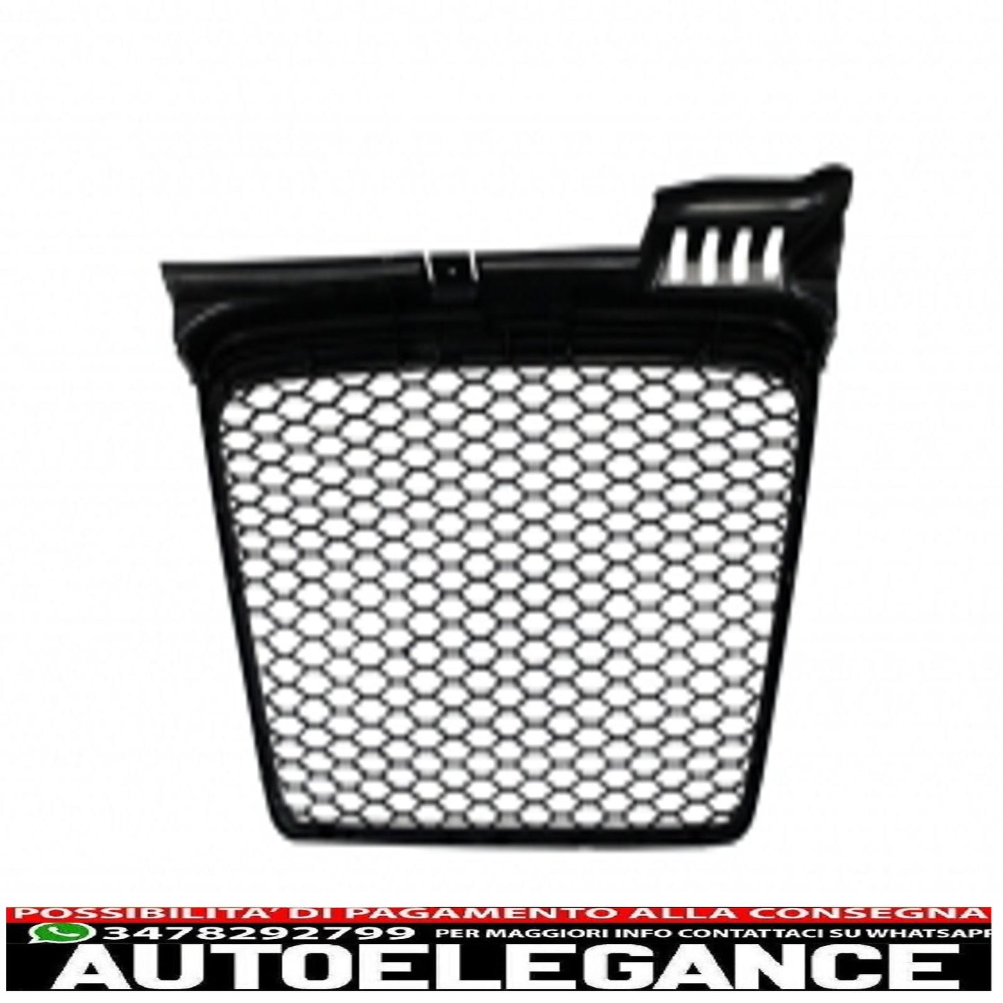 griglia anteriore senza badge adatta per audi a4 b7 (2004-2008) rs4 nero opaco