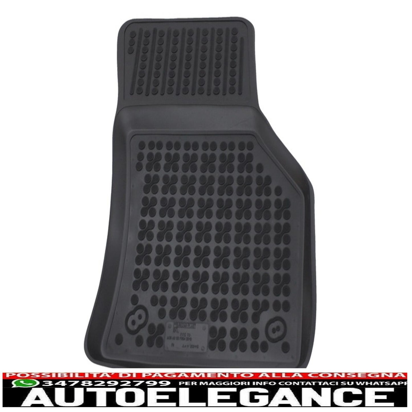 Black rubber mat suitable for audi a3 8v hatchback (2012-2020)