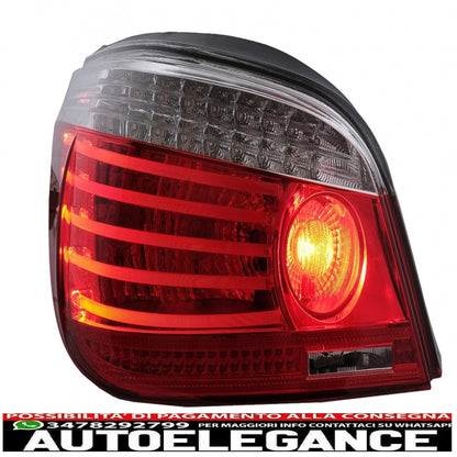 led rear lights suitable for bmw 5 series e60 (04.2003-03.2007) red transparent lci facelift design