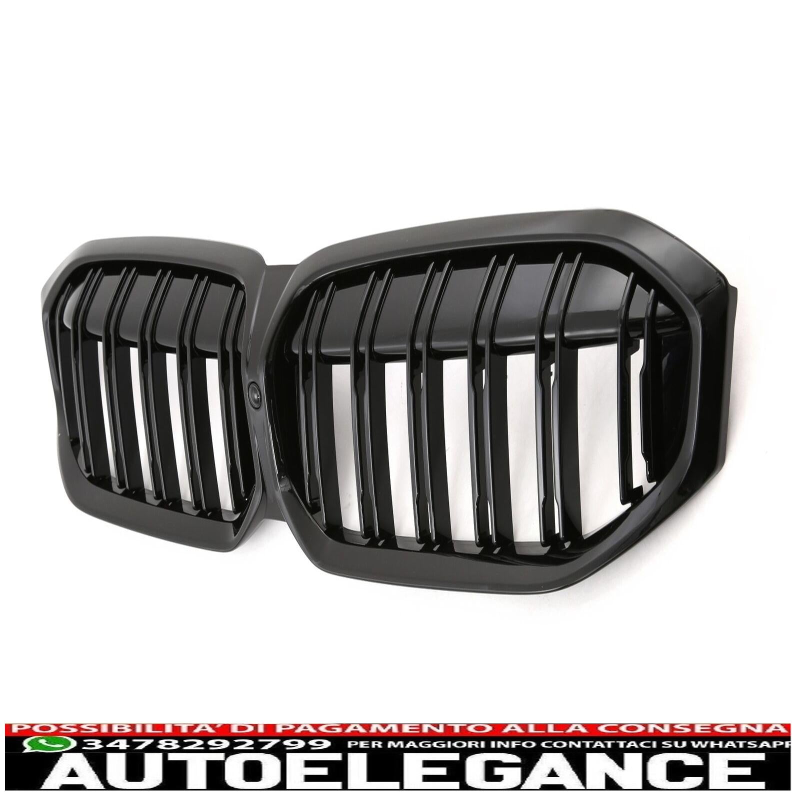 Adatto per BMW Serie 3 G20 G21 LCI Griglia a doppia barra nera lucida AUTOELEGANCERICAMBI