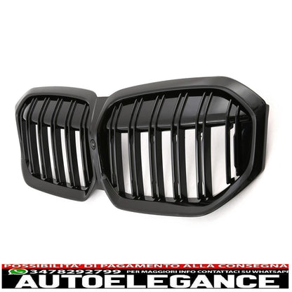 Adatto per BMW Serie 3 G20 G21 LCI Griglia a doppia barra nera lucida AUTOELEGANCERICAMBI