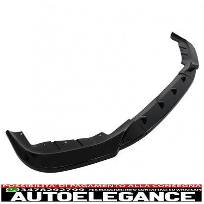 Front Bumper Spoiler Lip Fit For BMW 5 Series G30 Limousine G31 Touring (2017-2019) M Sport Design Piano Black 