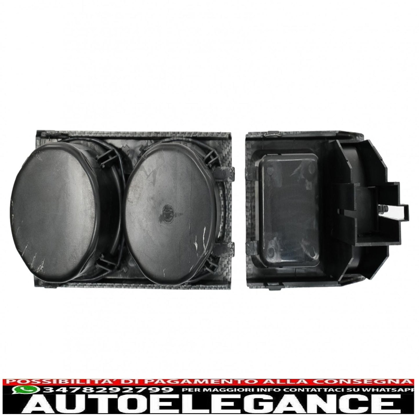 cup holder and coin holder suitable for bmw 3 series e46 (1998-2005) carbon fiber effect