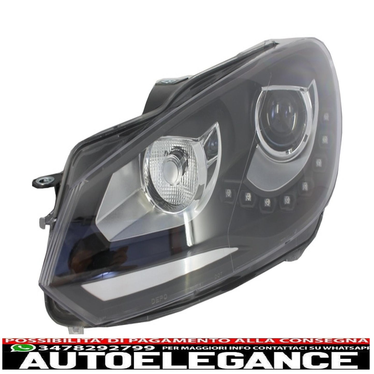 headlights suitable for VW Golf 6 VI (10.2008-2012) LED DRL daylight GTI look 
