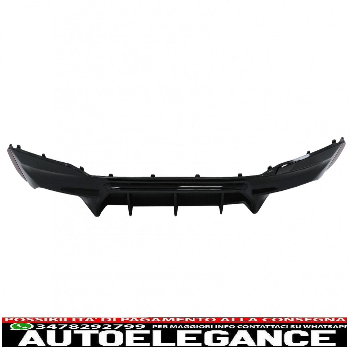 diffusore paraurti posteriore pianoforte nero con terminali di scarico cromati adatti per bmw serie 5 g30 g31 limousine touring (2017-2020) design m5