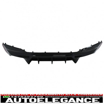 diffusore paraurti posteriore pianoforte nero con terminali di scarico cromati adatti per bmw serie 5 g30 g31 limousine touring (2017-2020) design m5