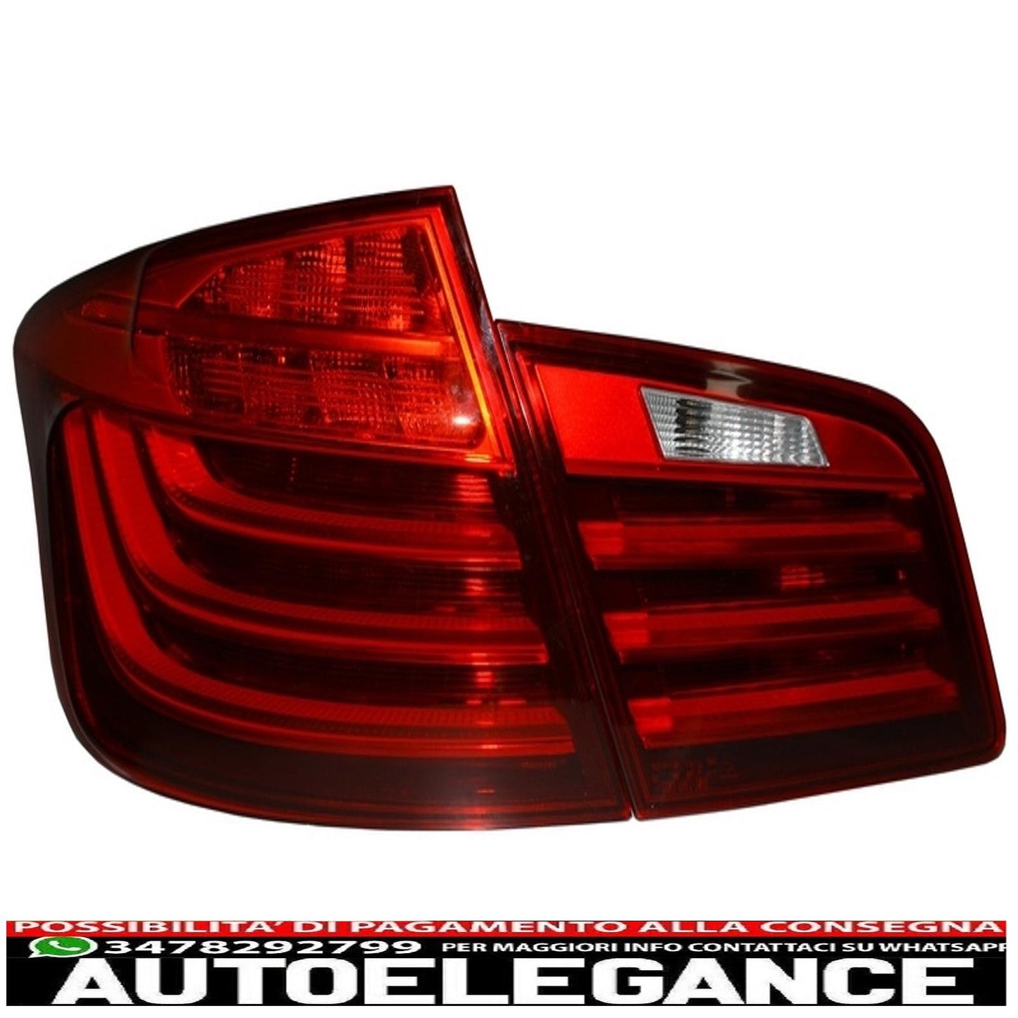 m performance led rear lights suitable for bmw 5 series f10 (2011-2017) transparent red lci design