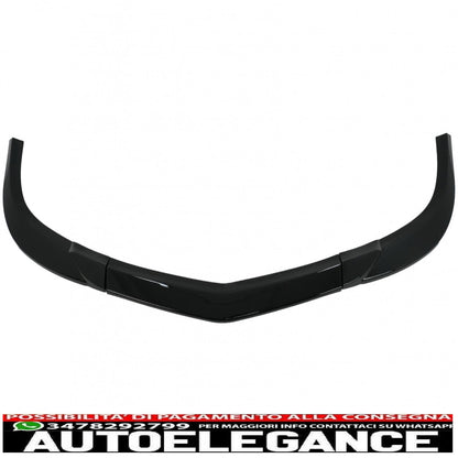 Front bumper lip suitable for mercedes c class w204 s204 c204 sport line facelift (2011-2015) piano black 