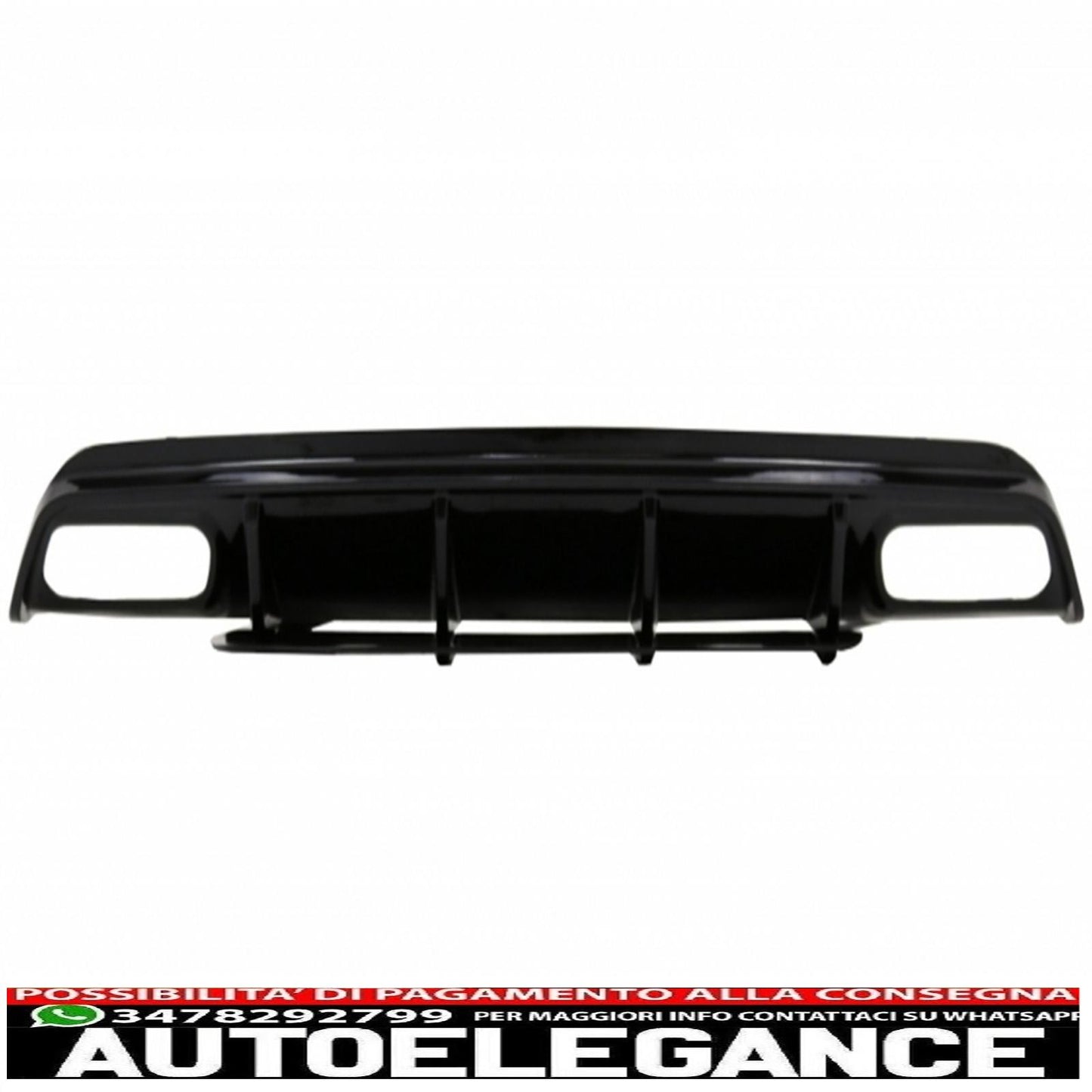 diffusore posteriore con finali marmitta nero adatto per mercedes classe a w176 (2012-2015) a45 design restyling