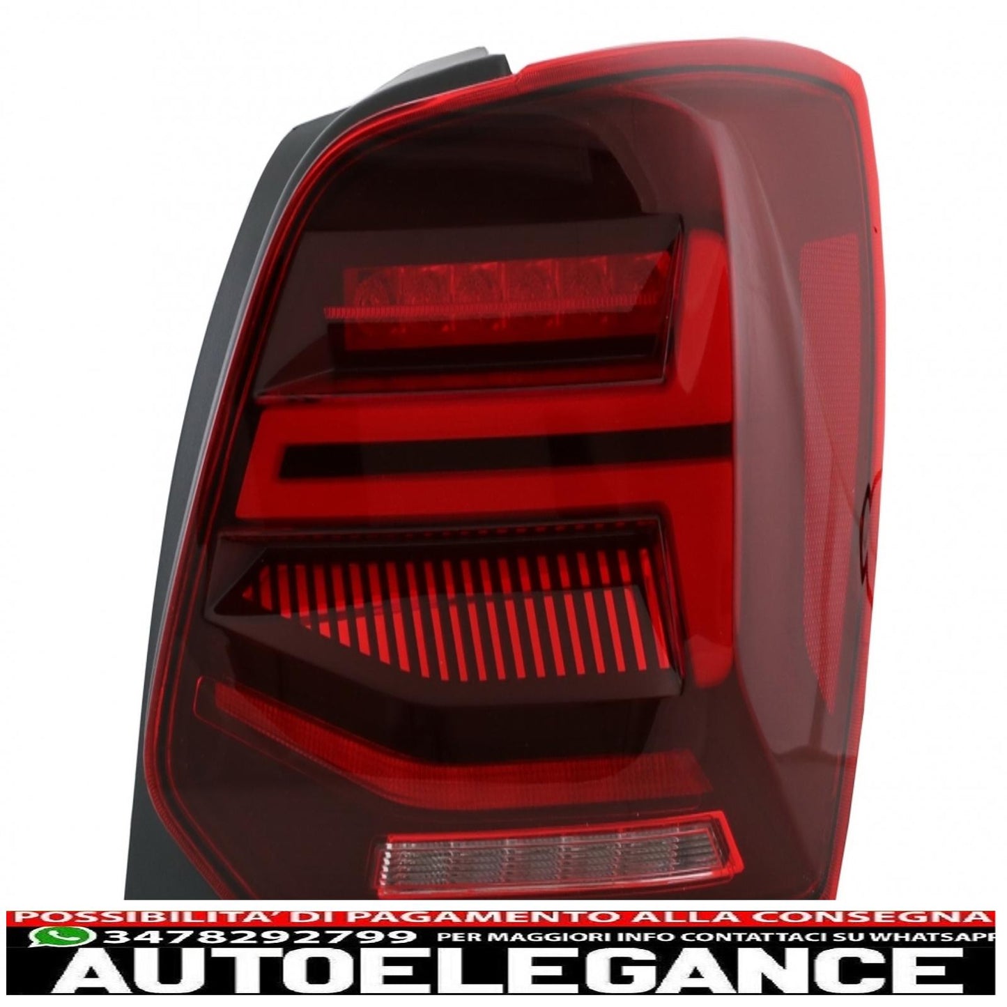 fanali posteriori full led adatti per vw polo 6r 6c 61 (2011-2017) indicatori di direzione dinamici sequenziali vento look