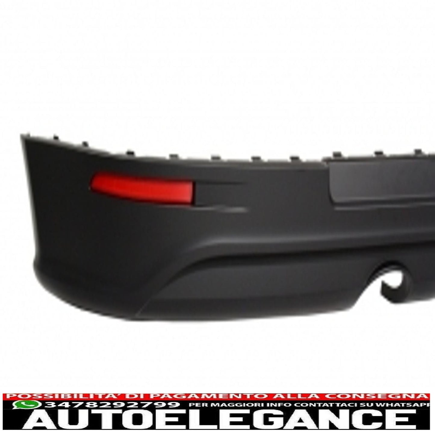 rear bumper extension suitable for vw golf v (2003-2007) r32 look and complete exhaust system