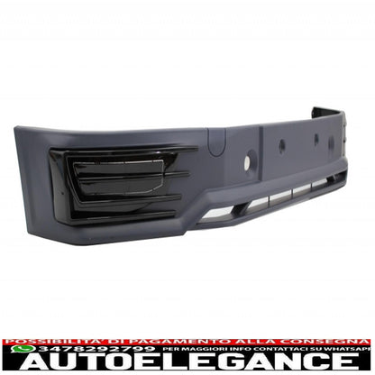 Front bumper additional spoiler with LED daytime running lights and roof spoiler, suitable for VW Transporter T6 (2016-up) Sportline design