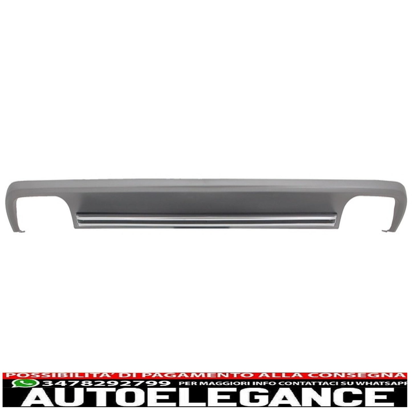 Diffusore d'aria per mantovana paraurti posteriore con terminali di scarico adatti per audi a6 4g (2012-2015) design s6