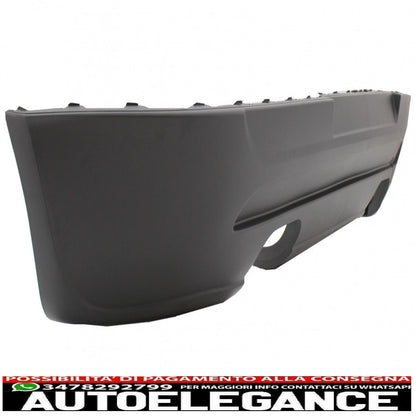 Estensione paraurti posteriore doppia uscita con fanale posteriore led fumé nero e minigonne laterali adatto per vw golf 5 v (2003-2007) design gti