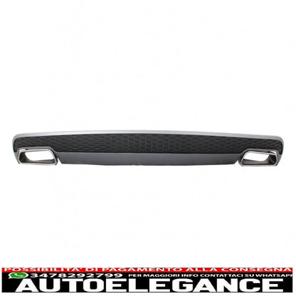 Diffusore mantovana paraurti posteriore con terminali di scarico adatto per audi a6 4g limousine (2011-2014) look restyling