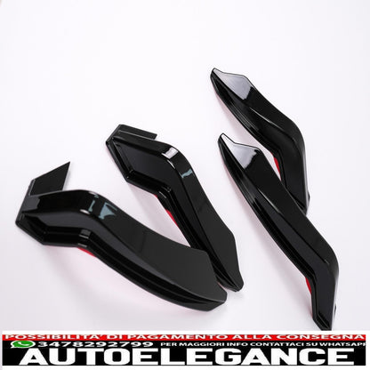 Alette paraurti anteriori adatte per audi a5 f5 (2017-2019) per quattro rs5 design pianoforte nero AUTOELEGANCERICAMBI