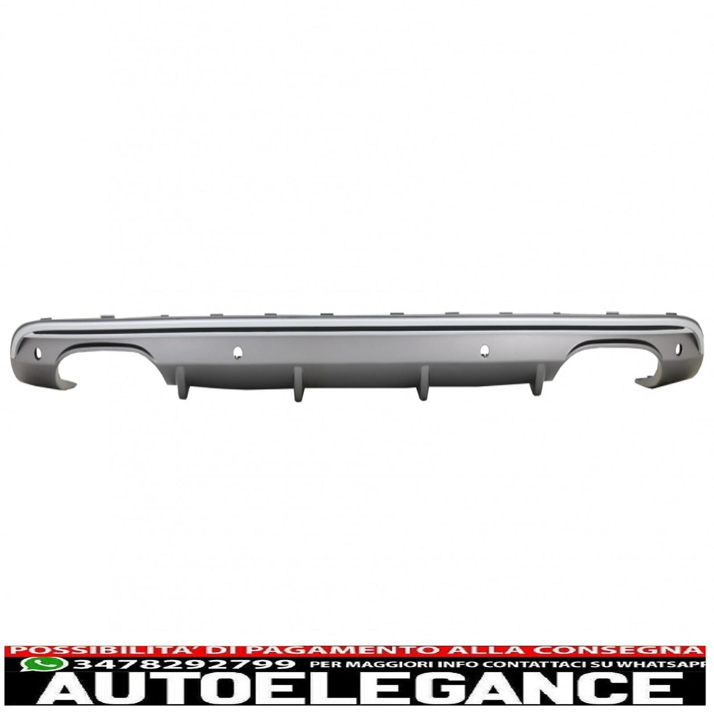 diffusore posteriore doppia uscita con terminali di scarico adatti per paraurti audi q5 8r facelift (2009-2016) s-line