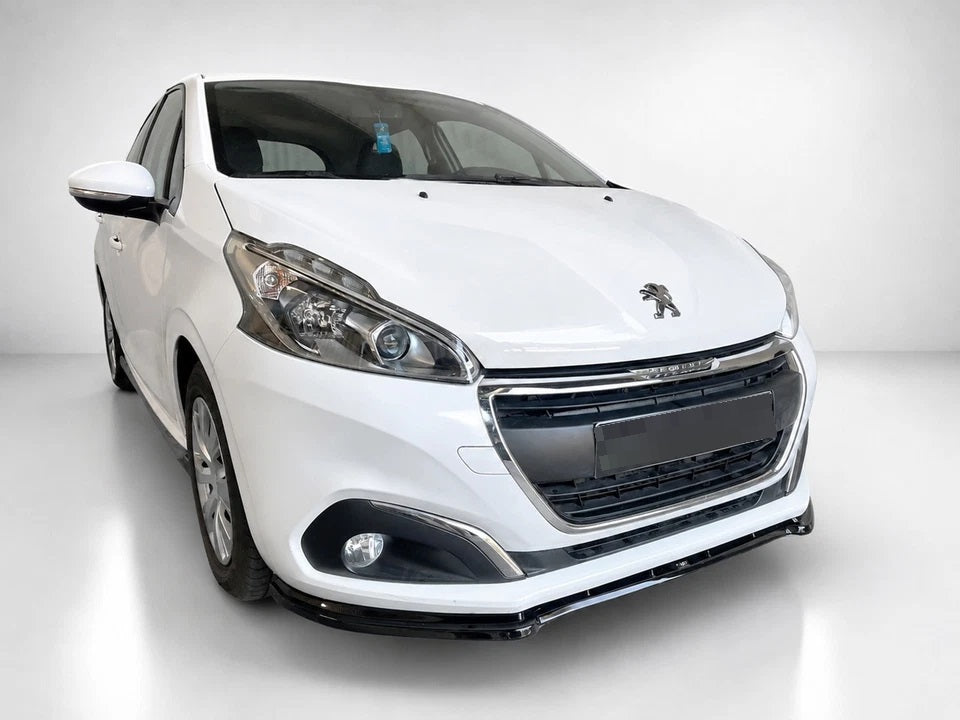 👉Splitter Anteriore Spoiler Sotto Paraurti Nero Lucido Peugeot 208 MK1 15-19👈