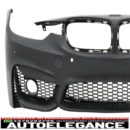 paraurti anteriore adatto per bmw serie 3 f30 f31 non lci e lci (2011-2018) m3 sport evo design con alloggiamento fendinebbia