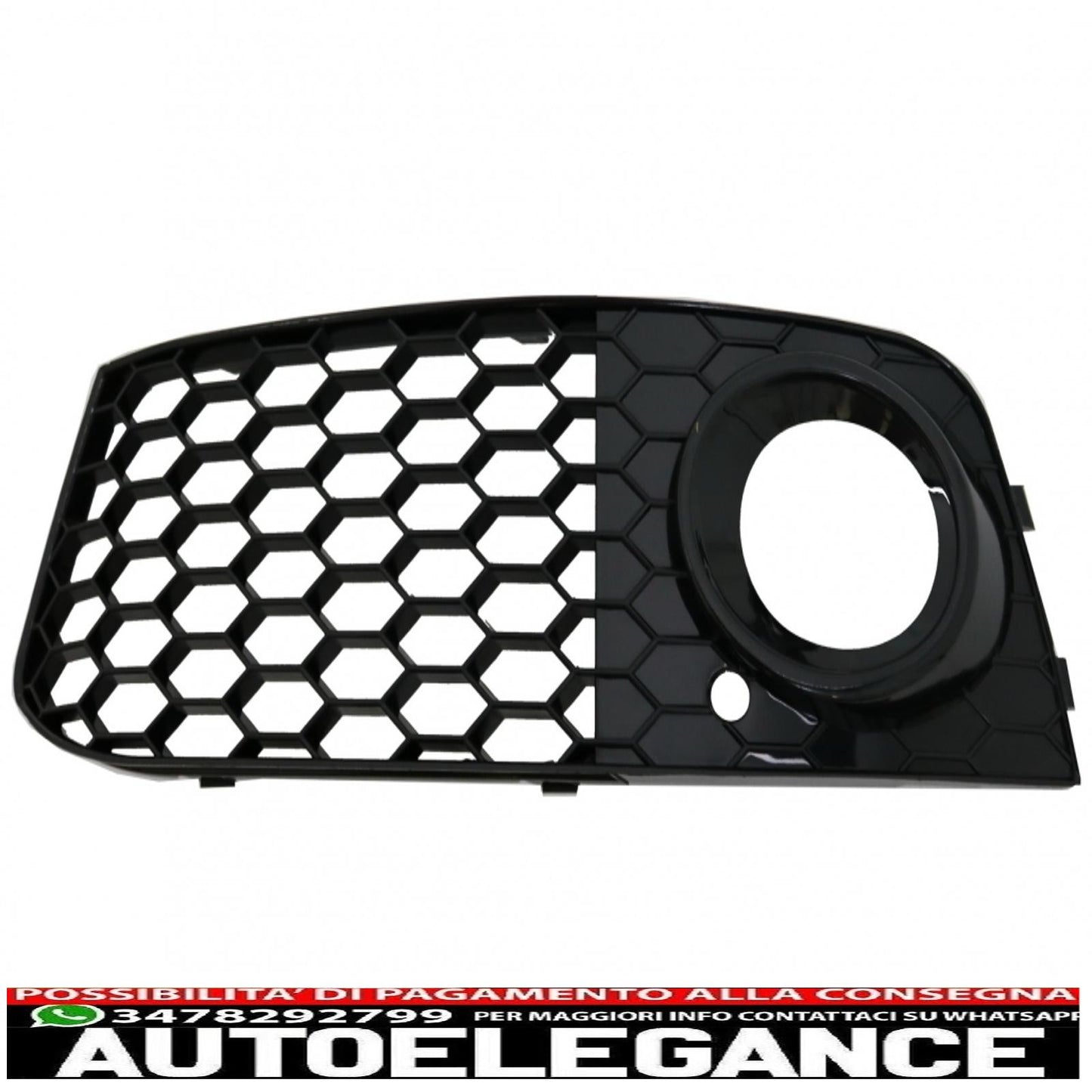 Copri fendinebbia griglie laterali adatte per audi a4 b8 8k (2007-2011) rs4 look edizione nero lucido AUTOELEGANCERICAMBI