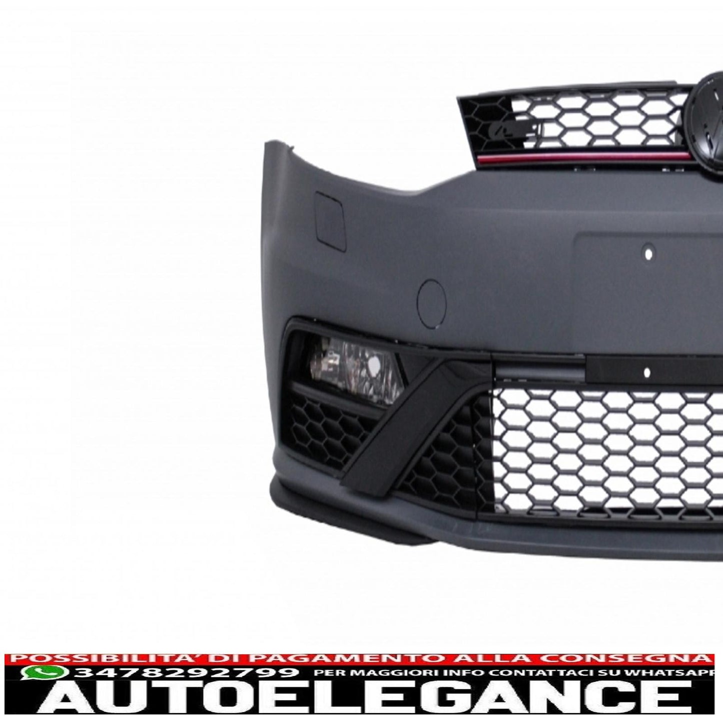 Paraurti anteriore adatto per vw polo mk5 6r 6c (2009-up) design gti