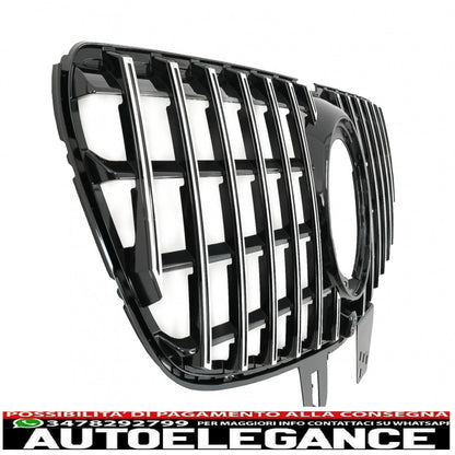 central grille suitable for mercedes v class w447 facelift (2020 onwards) gt r design panamericana black chrome