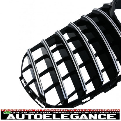 griglia anteriore centrale adatta per mercedes glc x253 c253 (2015-2018) gt r panamericana look cromata