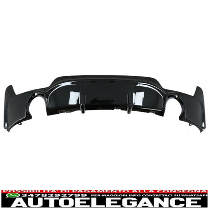 Rear Bumper Diffuser Suitable For BMW F32 F33 F36 (2013-) Coupe Cabrio 4 Series M Performance Design Double Single Outlet Piano Black