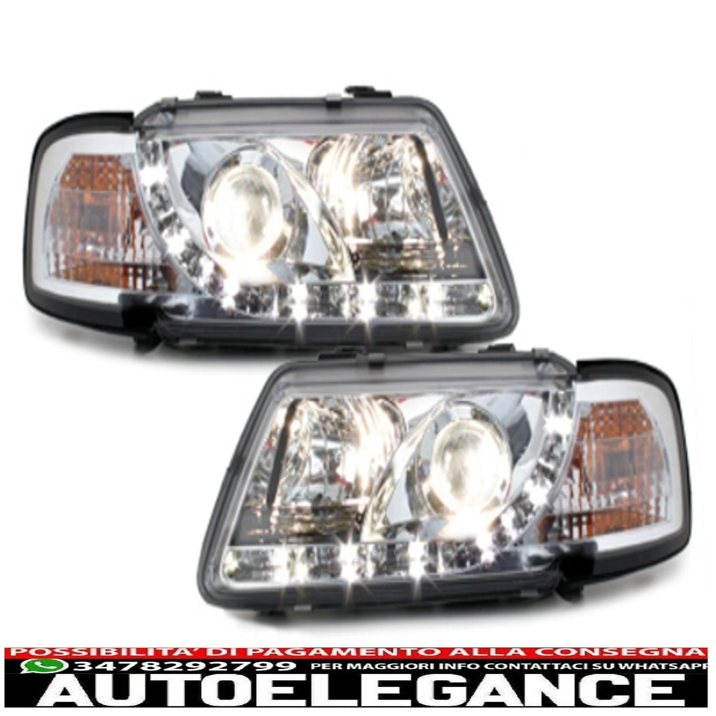 dayline headlights suitable for audi a3 8l (08.1996-08.2000) drl optics 