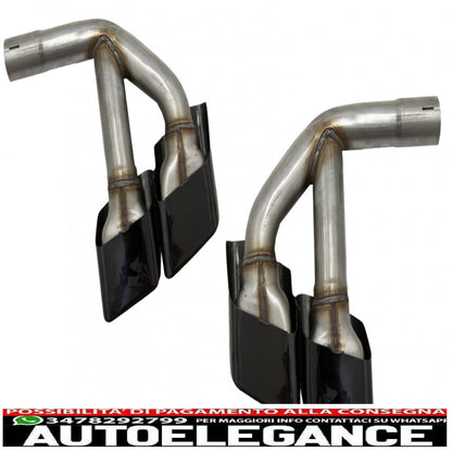 Terminali di scarico terminali di scarico adatti per audi q7 4m (2015-2019) sq7 design solo nero 3.0 benzina benzina