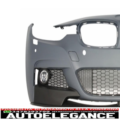 kit carrozzeria completo adatto per bmw serie 3 f30 (2011-2019) design m-performance con parafanghi anteriori neri e cofano cofano e terminali marmitta carbonio lucido