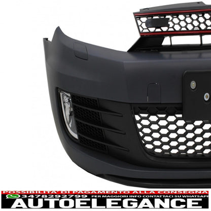 paraurti anteriore adatto a vw golf vi 6 (2008-2013) gti look senza pdc