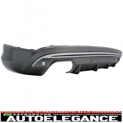 Diffusore mantovana paraurti posteriore adatto per audi q5 8r (2009-2016) grigio platino