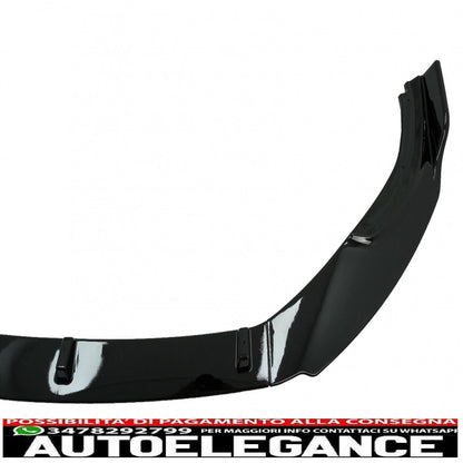Front bumper additional spoiler suitable for audi a4 b9 8w (2016-2018) rs4 piano black design 