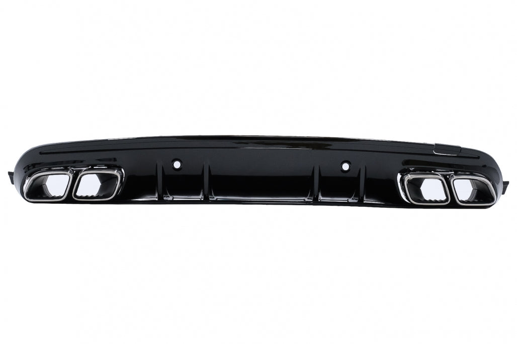 DIFFUSORE ADATTO PER MERCEDES CLASSE C W205 2014-2020 LOOK C63S NERO LUCIDO