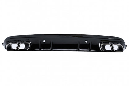 DIFFUSORE ADATTO PER MERCEDES CLASSE C W205 2014-2020 LOOK C63S NERO LUCIDO