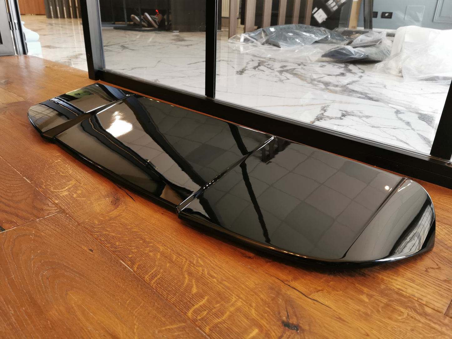 ROOF SPOILER SUITABLE FOR AUDI A6 C8 AVANT 2018+ RS6 LOOK GLOSSY BLACK