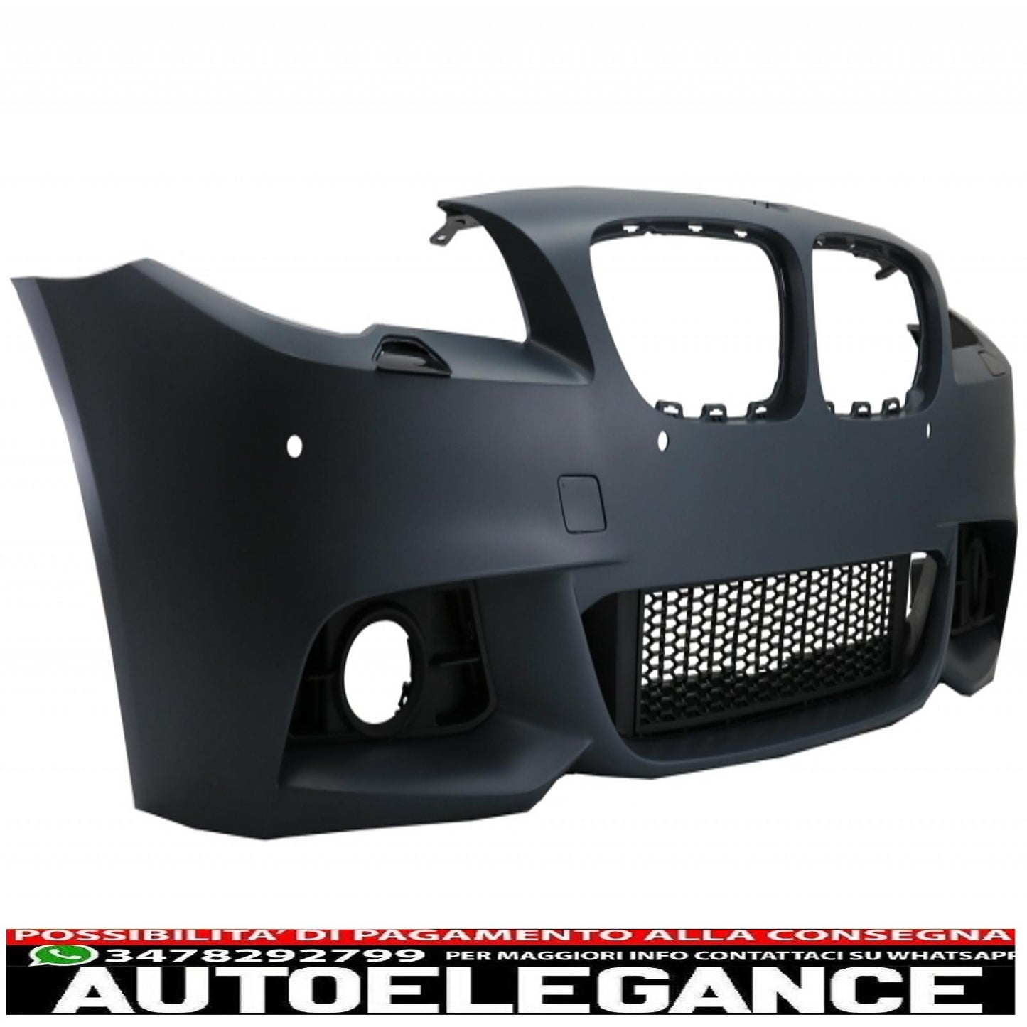 complete body kit with central grilles double stripe piano black suitable for bmw 5 series f10 lci (2014-2017) m-technik design