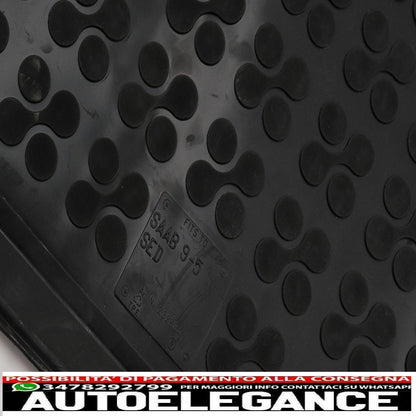 Black rubber boot mat suitable for saab 9-5 i (1997-2009)