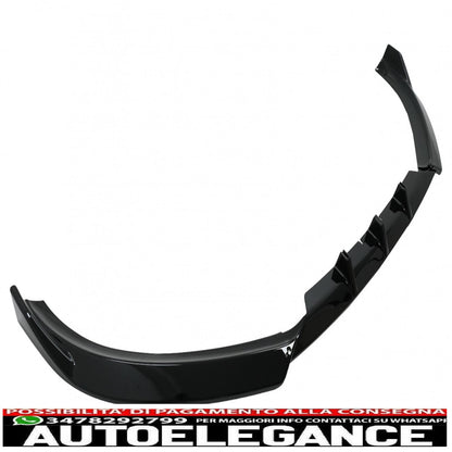 Additional spoiler for front bumper suitable for audi a4 b8 (2007-2012) sedan avant piano black