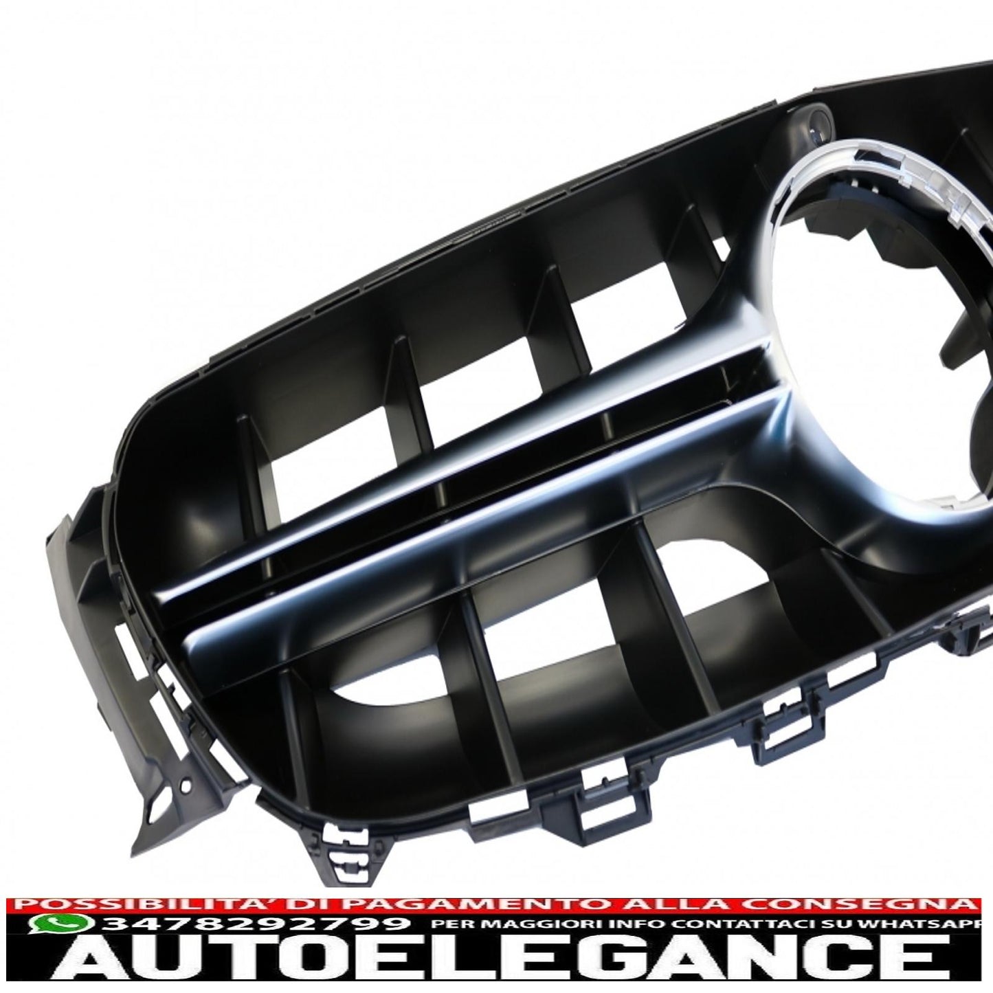 center grille suitable for mercedes e class w213 s213 c238 a238 (2016-2019) black chrome design e63